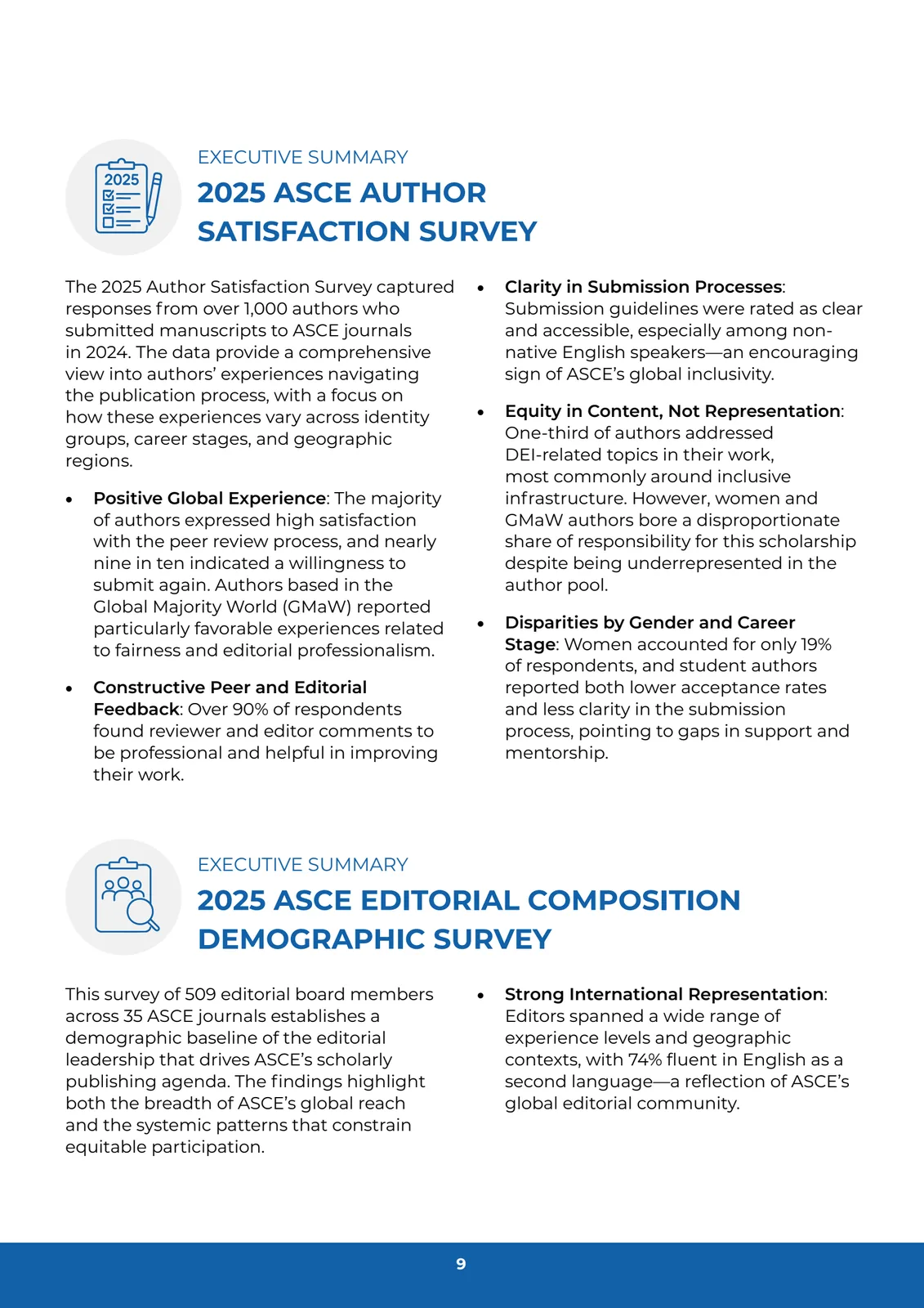 Executive summary rebuilt as cards